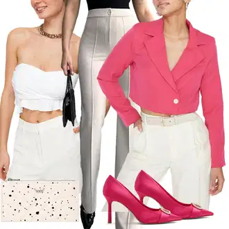 outfit mit Bustier top/Kratki top/Majica za špagete/Kratka majica Trendyol "poletni videz za elegantne ženske"