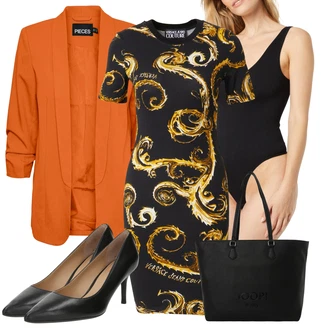 outfit mit Črna Nakupovalna torba/Men's Bags/Velika torba/Poslovna torba/Vrečka za prenašanje/Torba za prenosnik/Pisarniška torba/Nakupovalka JOOP! "poletni videz za elegantne ženske"