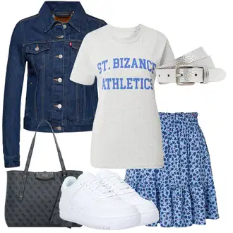 Style Outfits Western mit Modra/Temno modra/Svetlo modra Jakna levi's ® "Popoln za jesen"Look: Nor, Lak, Delovna oblačila, Western, Univerzitetni, 90. leta