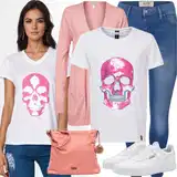 Summer outfits with jeans Kovinski za dame image