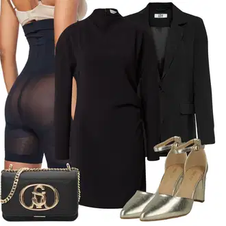 Jesenske Outfiti Debel mit Črna Obleka velike velikosti/Obleka/Bluza & Tunika/Pletenina/Pletene velika velikost/Tunika Calvin Klein "Popoln za jesen"