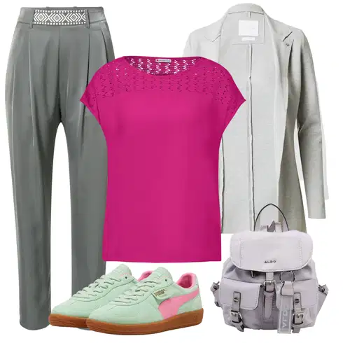 Roza Superga kombinirajte z Krem/Bela Srajce/Bluzaste Bodije/Slim Fit Bluze VERO MODA, Rich & Royal, guido maria kretschmer women, Roza Bluze & Tunike/2-v-1 majica/Pleteni vrhovi/Pletena majica/Čipkasta srajca/Čipkasti topi/Mrežasta majica/party Majice/Kratke majice Street One, Svetlo zelena/Zelena/Roza Ozke superge/Superge Nizke/ Skate Obutev/Vintage superge/Poletne superge Puma, Torbe Aldo