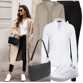 90-ich Skating Outfit sa Svjetloplava/Plava/Siva/Bijela Tanka Tenisica/Kožna Tenisica/Skate cipela/neformalna cipela/Ljetna Tenisica Puma "Lagana odjeća"Look: 90-ich, Nerd, Steampunk, Sportski, Estetika, Skater, Hip Hop, S zakovicama, Skating, Aerobik, Tenis, Skate