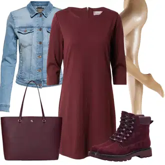 Outfit sa Bež/Zlatni najlonska čarapa/Kompresijska čarapa/najlonke/Čarapa Protiv Tromboze/Hulahopke Velike Veličine Falke "Moderan izgled za jesen"