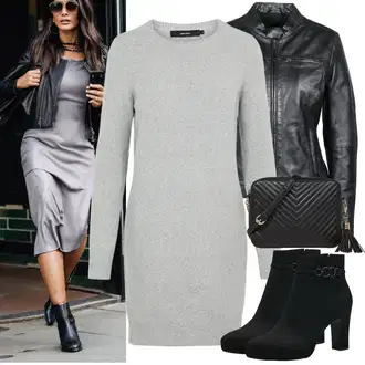 Outfit s Černá Motorkářské Bund/Kožené Bund Bunda z Umělé Kůže/Bunda s Bočním Zipem/Kožená Bomber Bund/Kožené Bund/Motorkářská bunda/Kožená vintage bunda Freaky Nation "Cool podzimní outfit"