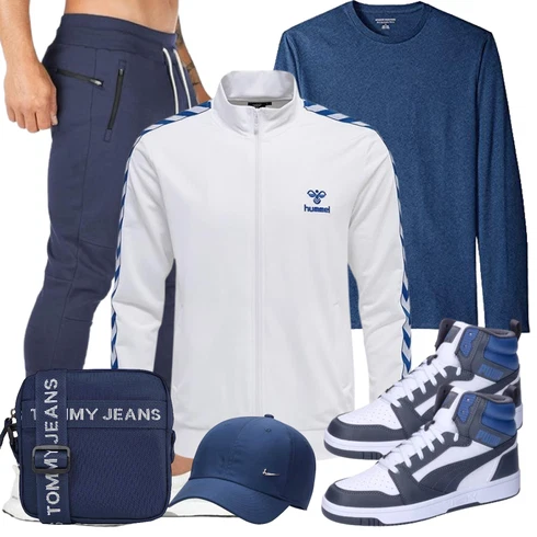 Weiß/Creme Sportjacke/Laufjacke Hummel kombinieren
