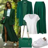 Kratke plisirane suknje za Visoke Outfiti image