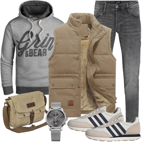 Braun/Khaki Reiseweste/Cordweste/Wollweste/Puffer Weste/Trachtenweste/Daunenweste/Steppweste/Jagdweste/Isolationsweste/Outdoorweste KEFITEVD kombinieren
