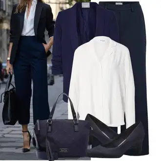 Outfity pro práci s Tmavě modrá/Modrá Široká Kalhoty/Twillová Kalhoty/Tesařská kalhoty/Marlene Kalhoty/Teplák Kožená Pánská Bund/Mušelínové kalhoty/Palazzo Kalhoty/Kalhoty se Štěrbinou Object "Každodenní vzhled"