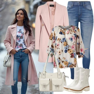 žakár Outfit s Béžová Taška Přes Rameno/Pánská taška/Taška/Klasická Taška Přes Rameno/Brašna/Sportovní Taška Přes Rameno Liebeskind Berlin "Stylový Vzhled pro Podzim"