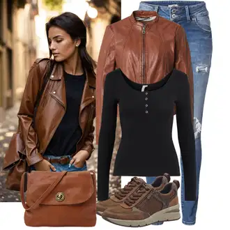 S šljokicama Outfit sa Plava Hlača Velika Veličina Tajice Velika Veličina LTB "Jesenski outfiti"