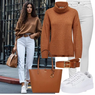 Outfit s Šedá/Stříbrný/Bílá/Světle šedá Kožená bunda/High Waist Džínové Kalhoty/Džíny s Rozparkem/Džíny s Nízkým Sedem/Kožené Boty/Slim Fit Džíny/Push up Džín/Motorkářské Džíny/Termální Džíny Only "Nápadný look na podzim"