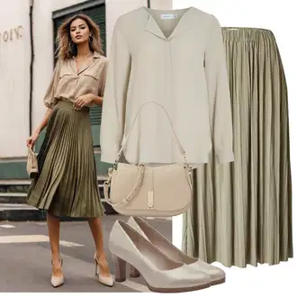 Na Procházku Outfit s Béžová/Hnědá/Khaki Slip-on Halenka/Halenka s Dlouhým Rukávem/Blůza s knoflíčkem/Halenka se Stojatým Límcem/Hedvábná Halenka/Businessová Halenka/Kožená bunda pro muže Vila "Praktický vzhled"Look: Volný čas, Baseball, Pracovní, Na Procházku, Jízda na koni