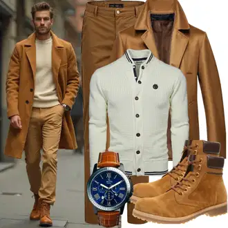 Party Outfits mit Khaki/Braun/Beige Boyfriend Hose/Skinny Hose/Gerade Hose/Slim Hose/Twill Hose Brax, Braun/Beige/Hellblau Armbanduhr/Smartwatch/Uhrenarmband/Uhrenbatterie/Uhrwerkzeug/Kettenuhr Tommy Hilfiger "Alltags Outfit"