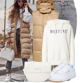Kombinacije za bucmaste sviatočné sa Zlatni/Bijela/Pink/Bež Nekategorizirano valentino "Jesenski izgled"Look: sviatočné, Šik, Burleska, Disko, klasický, Premium, Romantičan, Prekrasan