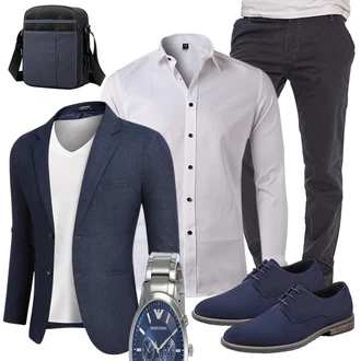Outfit mit Grau Hemd INFLATION "Buro Outfit"