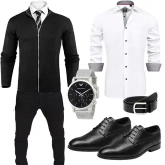 Outfit mit Grau Hemd "Buro Outfit"