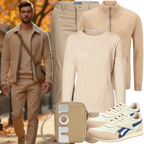 Khaki/Beige/Braun JerseyHose/Gerade Hose/Chino Hose/KomfortHose/Musselin Hose/Bengalin Hose/5 Pocket Hose/SchlupfHose Peter Hahn kombinieren mit Khaki/Lila/Beige/Braun Sport Accessoire/MannsTasche/Uhrenbatterie Napapijri
