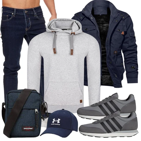 Blau Winter Parka TACVASEN kombinieren