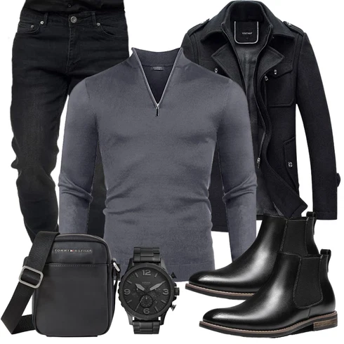 Blau Overall/Wintermantel/Winter Parka YOUTHUP kombinieren mit Blau Overall/Wintermantel/Jacke Winter Parka YOUTHUP