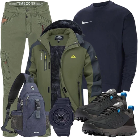 DunkelGrün/Grün WinterJacke/SkiJacke/Wasserdichte Jacke/SegelJacke/TrekkingJacke/WanderJacke/OutdoorJacke MAGCOMSEN kombinieren