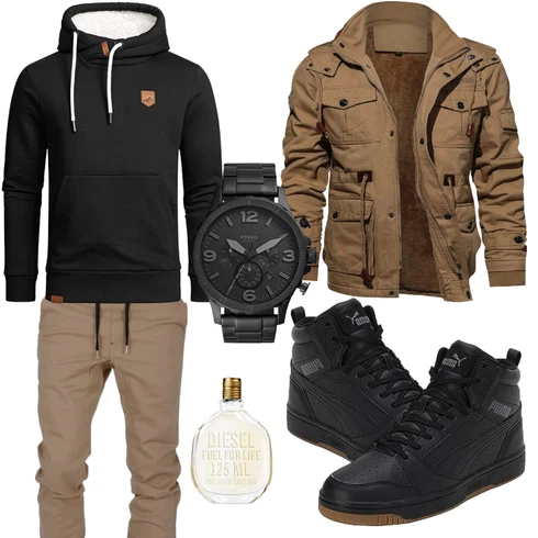 Rot Jacke Winter Parka TACVASEN kombinieren
