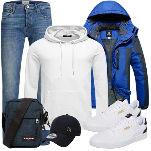 HellBlau/DunkelBlau/Blau/Grau Kapuzenjacke/Winterjacke/Skitourenjacke/Segeljacke/Trekkingjacke/Wanderjacke/Skijacke/Outdoorjacke/Wasserdichte Jacke GEMYSE kombinieren