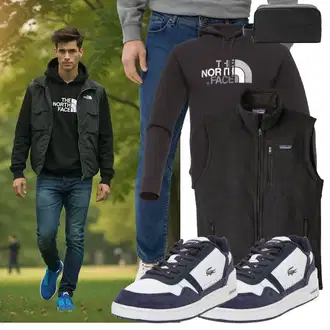 Lyocell Outfit mit Leder Schuhe/Tapered-Jeans/Thermojeans/Slim Fit Jeans/Regular-Fit Jeans/T-Shirt/Lederjacke/Sportschuhe/Sweatjeans/Winterjacke/Push up Jeans Brax "Cool Outfit"