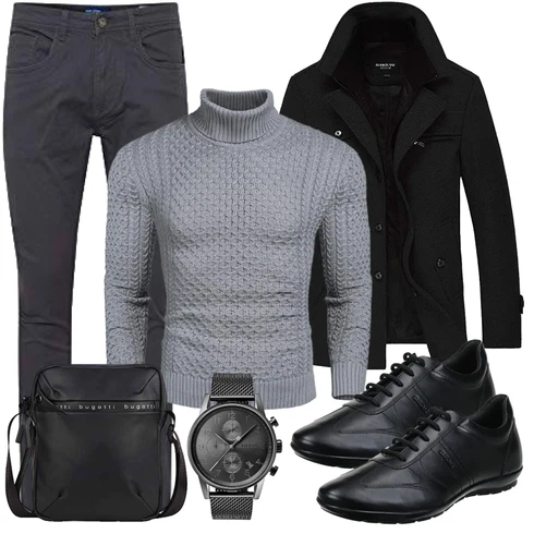 Grau Overall/Jacke Winter Parka COOFANDY kombinieren