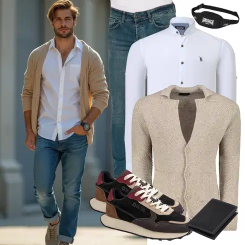 Blau/Weiß/Hellblau/Creme/Grau Bügelfreies Hemd/Casual Hemd/Hemdbluse/Businesshemd/Business Hemd dewberry kombinieren