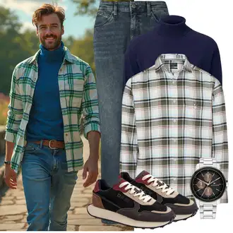 Outfit mit Rosa/Grau/Silber/Dunkelgrün/Dunkelgrau/Mischfarben/Beige/Braun Smartwatch/Armbanduhr/Uhrwerkzeug/Kettenuhr/Uhrenbatterie Tommy Hilfiger "Cool Outfit"