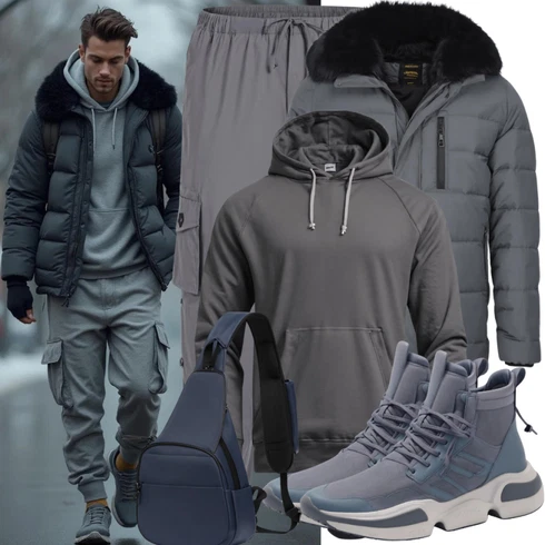 Schwarz/Grau MannsTasche/Sport Accessoire Napapijri kombinieren