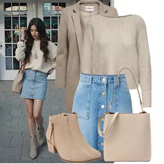 Outfiti za skunje Svatovski gost sa Plava/Svjetloplava daahls by emma roberts exclusively for about you "Jesenski izgled"