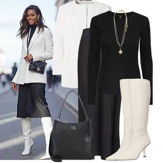 Outfit sa Crna/Tamnosiva/Siva/Bež/Smeđa Sportski dodatak/Novčanik/Privjesak/Maska/Privjesak/Privjesak Za Ključeve L.CREDI "Jesenski izgled"
