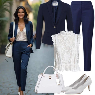 Poslovni Outfiti mit Temno modra/Modra orsay "Elegantna obleka"