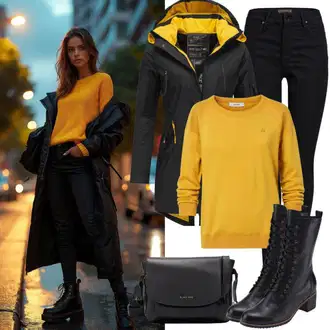Outfity pro dešťové počasí "Elegantní podzimní outfit"