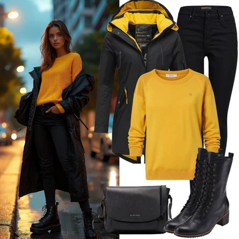 Kombinace Elegantní Černá Skinny Kalhoty/Tregíny/Push up Kalhoty/Džínové Legíny/Jeggings ONLY CarmakomaLook: Elegantní, Cool, Moderní, Old Money