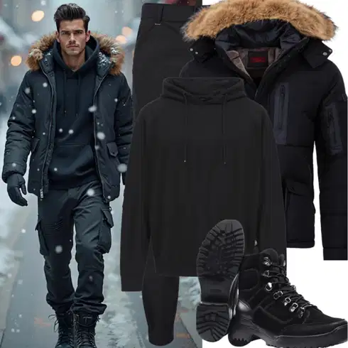 Schwarz/Grün/Dunkelblau Cargo-JoggingHose/CargoHose Dickies kombinieren