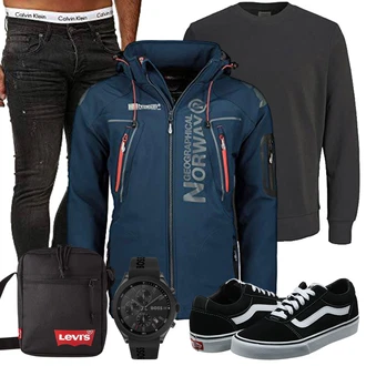 Outfit mit Grau/Schwarz Vans "Freizeit Outfit"
