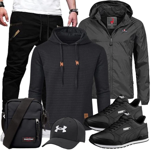 Schwarz/Dunkelgrau/Braun/Dunkelblau/Rot Sport Hoodie/Strick Hoodie/Kapuzenpullover Tansozer kombinieren