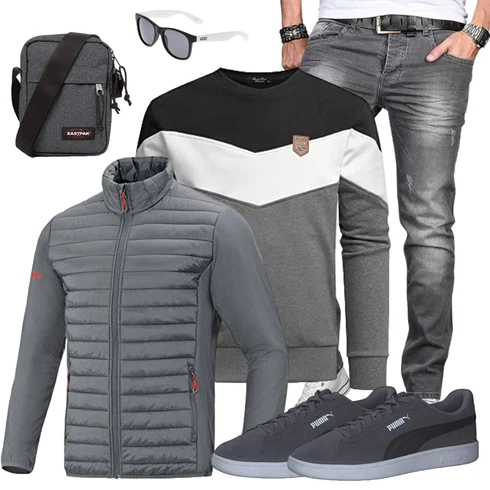 Kurz Grau/Dunkelgrau/Hellgrau/Silber Damen Pullover/Pullover mit Stehkragen/Ausgefallener Hoodie/Sport Hoodie/Sport Sweatshirt Amaci&Sons kombinieren