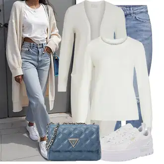 Kombinacije sa stilom Estetika sa Siva/Bijela Tenisica za tenis/gimnastička papuča/cam cipela/cipela za trčanje/Tenisica za fitness Puma "Jesenski outfiti"Look: Ekstravagantno, Bad Taste, Unisex, Hip Hop, Skater, 90-ich, Estetika, Sportski