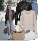 Kožené bundy se stojáčkem   outfity image