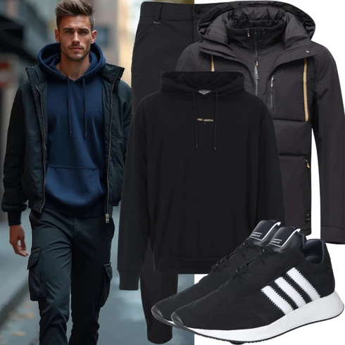 Schwarz Winter Parka/Parka-übergangsjacke/Winterjacke Only kombinieren