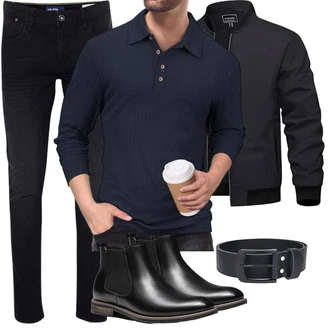 Stil Outfits Skater mit Schwarz/Dunkelblau/Dunkelgrau Trachtenstrickjacke/Fliegerjacke/Kunstfaserjacke/Uniformjacke/Collegejacke/Jacke mit Seitlichem Reißverschluss/Bomberjacke TACVASEN "Herbst Outfits"Look: Casual, Sportlich, GoGo, Goa, Rad, Indoor, Büro, Workwear, Moderne, Rap, Techno, Skater