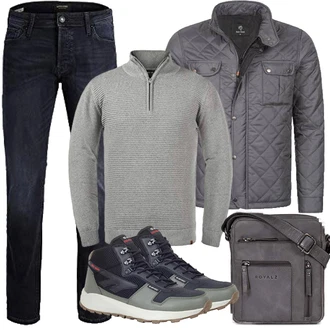 Lack Outfit mit Schwarz Wasserdichter Stiefel Hi-Tec "Herbst Outfits"Look: Casual, Lack