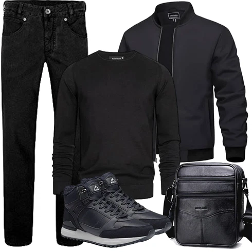 Baseball Schwarz/Dunkelblau/Dunkelgrau TrachtenstrickJacke/FliegerJacke/KunstfaserJacke/UniformJacke/CollegeJacke/Jacke mit Seitlichem Reißverschluss/BomberJacke TACVASEN kombinierenLook: Baseball, Fußball, Golf, Tennis, Laufen, Freizeit, Joggen, Reiten