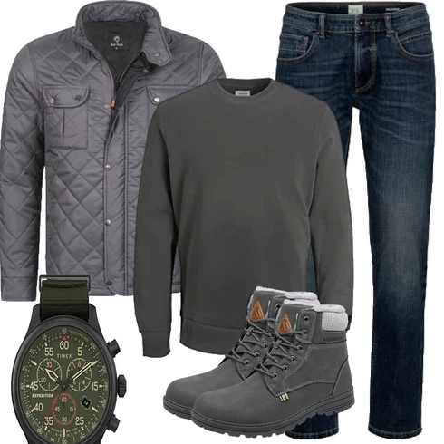 Fell Schwarz/Grau/Dunkelgrau/Dunkelgrün/Hellgrau ThermoStiefel/Winter Sneaker/Winter Stiefel/Gefütterte Stiefelette/Klassischer Stiefel/Wattierte Stiefel/Winter Stiefelette/Wasserfester Schuh/Wasserdichter Stiefel/Herren Lederschuhe Mishansha kombinieren