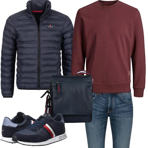 DunkelBlau/HellBlau/Schwarz/Blau Leichte Jacke/Kunstfaserjacke/Steppjacke/Puffer Jacke/Hybridjacke/Isolationsjacke/Verstaubare Jacke/Thermojacke Höhenhorn kombinieren