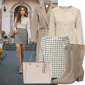 Outfit sa Siva/Smeđa/Bež/Kaki Vuneni Kaput/Midi Kaput/Dugi kaput/Kaput od Kašmira/loden kaput/Dugi Kaput/Zimski Kaput Vuneni kaput Only "Lagana odjeća"